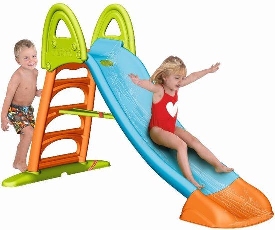 Feber Water Slide 10 Glijbaan - Groen - 129 cm Glijbaan - Waterfunctie - Opvouwbaar