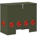 Mangeoire pour poules vert olive 60,5 x 29 x 51 cm