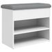 vidaXL Schoenenbank Wit 62x32x50 cm Bewerkt Hout