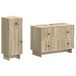 vidaXL - 2-delige - Badkamerkast - Set - EDE - Sonoma - Eiken - Bewerkt - hout