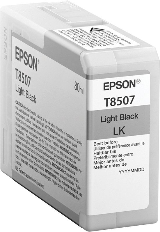 Epson T8507 Light Black Ink Cartridge - 80ml - C13T850700