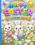Easter Coloring Book for Kids: 50 Cute Bunny, Egg, and Spring Coloring Pages