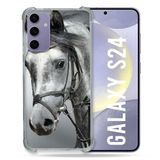 Cokitec Samsung Galaxy S24 Animal Horse Wit