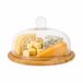 Point-Virgule - Taartplateau - Met glazen stolp - Bamboe/Glas - 30cm