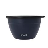 S'well Azurite slakomset, 1,9 liter, slabox met kruidencontainer en afneembaar dienblad, lekvrij en vaatwasmachinebestendig, zwart, 20,800 x 19,100 x 11,700 cm