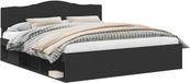 vidaXL Bedframe met hoofdeinde Zwart 180 x 200 cm Massief grenenhout