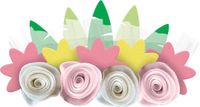 Amscan Bloemenhaarband Dames Vilt Roze/groen One-size 4 Stuks