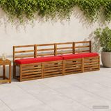 vidaXL - Bankkussen - VUGHT - Rood - 120 x 30 x 5 cm