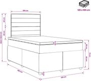 vidaXL Boxspringbed met matras Lichtgrijs 120 x 190 cm Stof