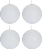 Spaas Rustieke Bolkaars Wit 4 stuks D8 cm 24 branduren