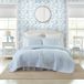 Laura Ashley Superzacht beddengoed met bijpassende shams, casual huisdecoratie, Oxford streep blauw, full/queen