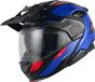 Nexx X.Lifecountry Terra Carbon Mat Blauw Rood Systeemhelm