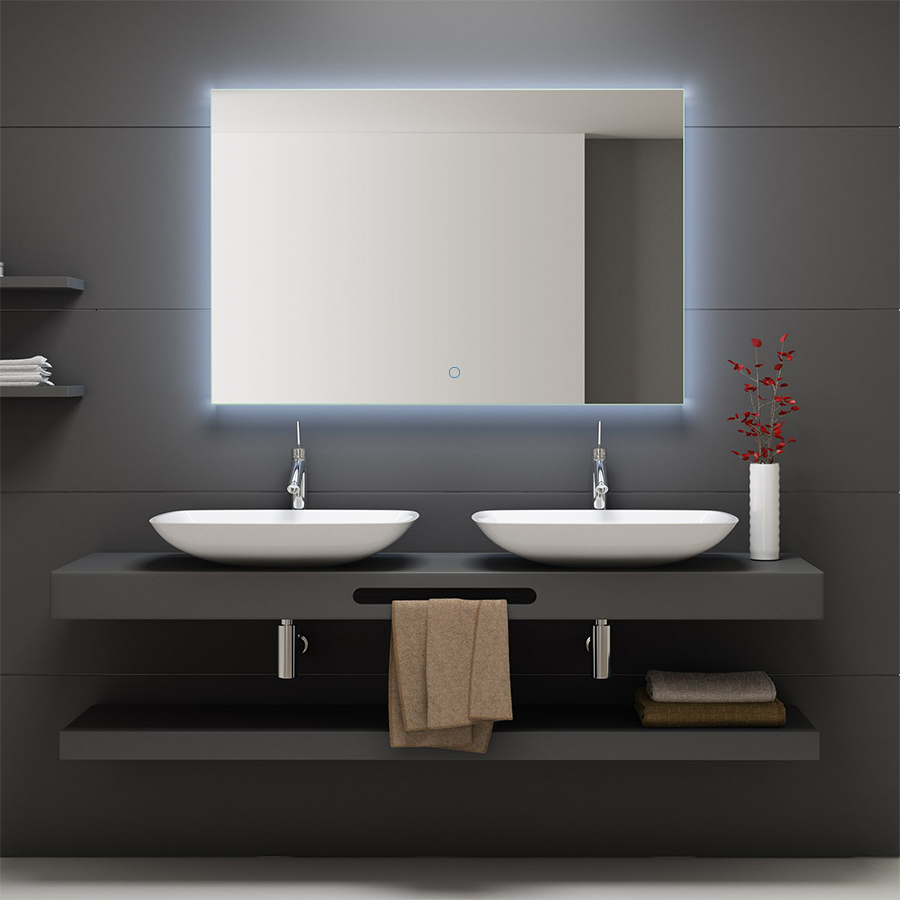 Badkamerplanet Badkamerspiegel rondom LED Verlichting Arezzo met Touch en Dimbaar in 3 Standen 120 cm