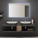Badkamerplanet Badkamerspiegel rondom LED Verlichting Arezzo met Touch en Dimbaar in 3 Standen 120 cm