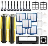 JoyBros 24 stks Big-Kit Vervanging Onderdeel Accessoires Compatibel voor Shark IQ R101AE RV1001AE AV912S AV1002AE RV100AE UR1000SR Zij/Sweep Borstel Filter Hoofd/Roller/Cover/Zelfreinigende Base