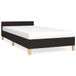 vidaXL Cadre de lit Noir Tissu 100x200 cm