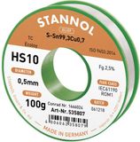 Stannol HS10 2,5% 0,5MM SN99,3CU0,7 CD 100G Soldeertin, loodvrij Loodvrij, Spoel Sn99,3Cu0,7 100 g 0.5 mm
