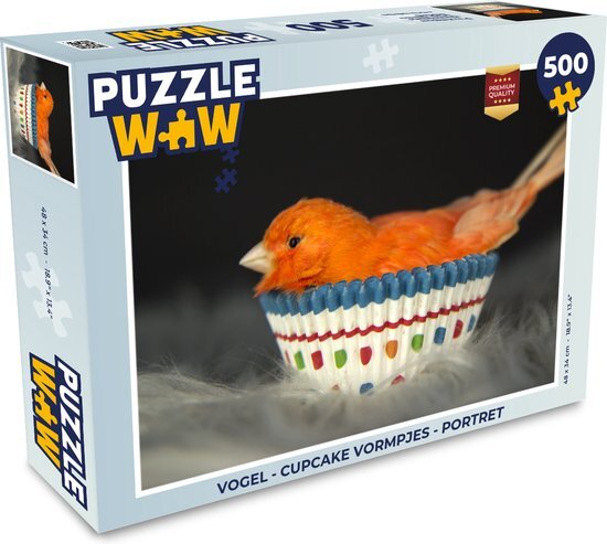 MuchoWow Puzzel Vogel - Cupcake vormpjes - Portret - Legpuzzel - Puzzel 500 stukjes