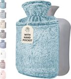 Warmwaterkruik Qomfor Warmwaterkruik met Extra Zachte Hoes en Kangoeroezak - Groen - 1.8 Liter
