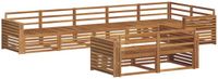 vidaXL Naturel Massief Acacia Hout 8-zits Loungeset Bank