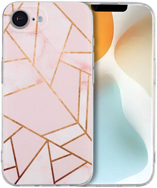 imoshion Hoesje - Geschikt voor Apple iPhone 16e - Siliconen - Pink Graphic