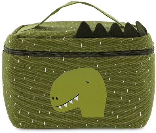 Trixie Lunchtas - Mr. Dino - Koeltas voor kinderen - Met naamlabel - Thermische Tas voor Lunch - Groen