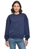 Build your Brand Ladies Oversized Crewneck Sweatshirt BY212 - Light Navy - XS