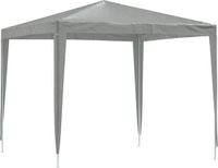 vidaXL Partytent 250 x 250 x 240 cm Lichtgrijs PE en staal