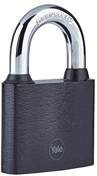 Yale IJzeren hangslot 60mm - Zilver - Gehard stalen beugel - Indoor gebruik