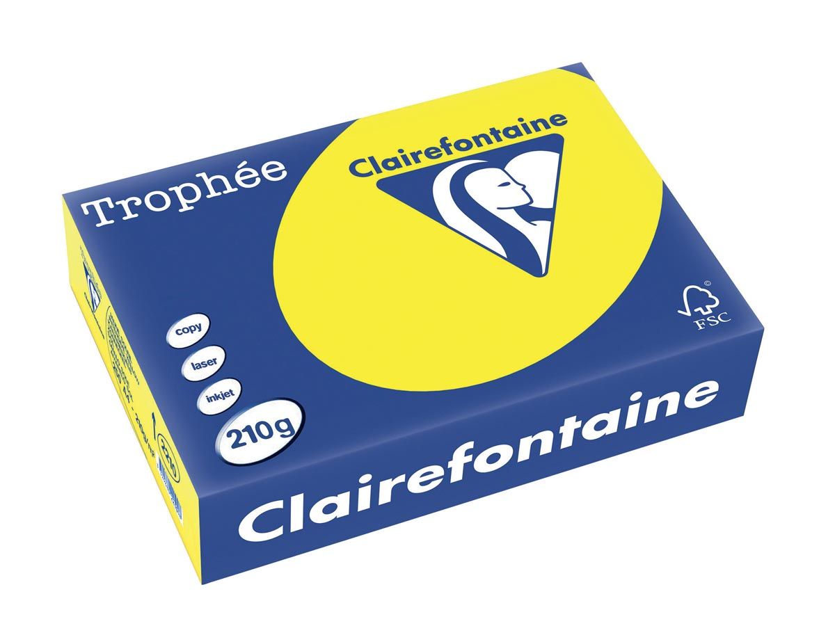 Clairefontaine Trophée Intens A4 zonnegeel 210 g 250 vel