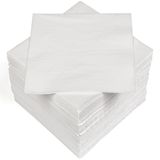 HEKU 100 effen servetten, 3-laags, 33 x 33 cm, wit