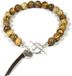 Heaven Eleven heren Armband - jaspis stenen - leer