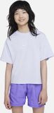 Nike Sportswear Meisjes T-Shirt Paars Polyester Korte Mouw Maat 140