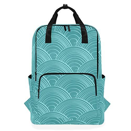 MONTOJ Travel Rugzak Licht Groen Fairy Cloud Patroon School Rugzak