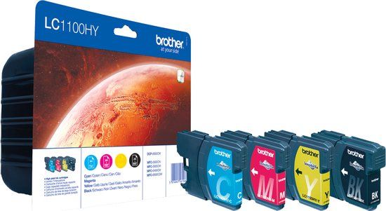 Brother LC-1100HYVALBP - Inktcartridge - Zwart/Cyaan/Magenta/Geel - Origineel