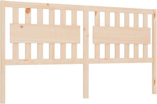 vidaXL Hoofdbord - 185,5x4x100 cm - Massief Grenenhout