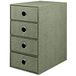 Rössler S.O.H.O. ladekast met 4 lades 18 x 25 x 32 cm Salie