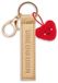 NICI sleutelhanger Love the Life imitatieleren band goud 10cm met hart
