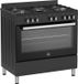 BERTAZZONI Gasfornuis - SEL925MN - 5 branders - 3,6 Kwh - 90 cm - Zwart