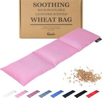 Qomfor - Pittenzak met Zachte Katoenen Hoes - Langwerpig 46 x 12 cm - Graan & Lavendel Gevuld - Roze