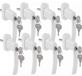 Bolt Edge Happiq Inline Raamgreep Fioren - 8 stuks - Wit