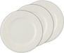 Givi Italia Assiettes à gâteau - 40x - argent gris - rond - papier/carton - 21cm