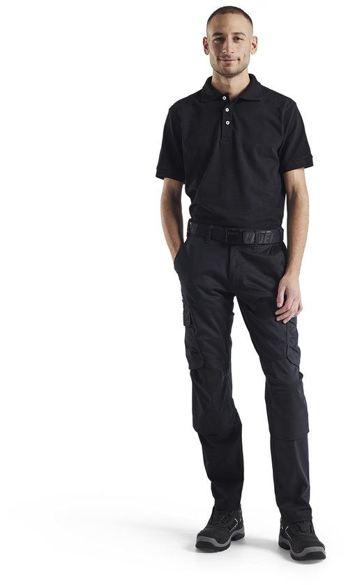 Blåkläder Industrie werkbroek stretch met kniezakken 1448-1832 - Zwart - C46