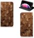 B2Ctelecom Book Wallet Case voor Apple iPhone 11 Pro Max Wooden Cubes
