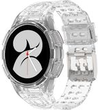 Strap-it Bracelet de montre connectée en silicone - Convient aux peaux sensibles pour Samsung Galaxy Watch 4 40mm - Transparent