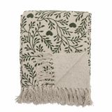 Bloomingville Maribelle plaid 130 x 160 cm Katoen, Polyester, Viscose Groen