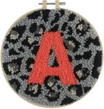 Trimits Punch Needle Strijkset, Dierenprint Monogram