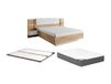 Vente-unique Bedframe fluweel natuurlijk licht, wit 160 x 200 cm