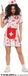 Killer Fiestas Guirca Verpleegster Riet Bloedvergiet - Vrouw - RoodWit / Beige - Polyester - XL/XXL