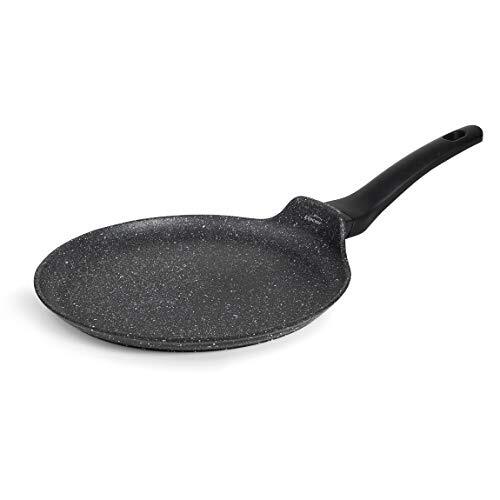 Lacor - 26844 - crêpepan van gesmeed aluminium, antiaanbaklaag, geschikt voor alle soorten fornuizen, inclusief inductie, volledige inductie, diameter 24 cm, milieuvriendelijk en PFOA-vrij, zwart